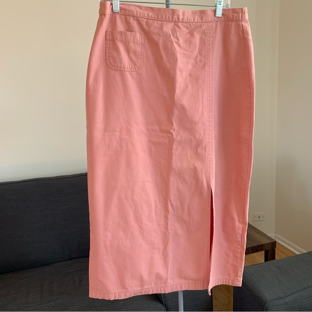 Cherokee Vintage Pink MIDI Skirt with off center Slit